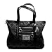 Coach Signature Op Art Poppy Glam Shopper Bag Purse Tote 13826 Black