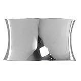 Bold Sterling Silver Solid Concave Band Cuff Bracelet