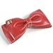 (Red) Leather Bow Aligator Clip/Hair Clip (4050-1)
