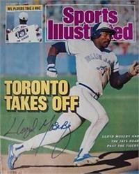 Lloyd Moseby autographed Sports Illustrated Magazine (Toronto Blue Jays)