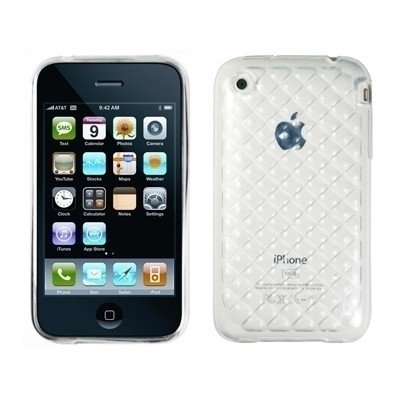Logotrans Cubic Series Silikon Cover transparent und Displayschutzfolie f&uuml;r Apple iPhone 3 Preisvergleich
