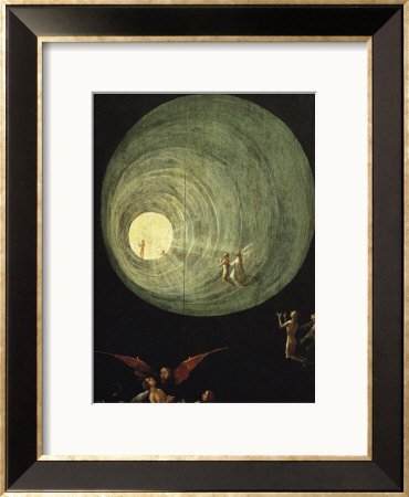 The Ascent of the Blessed, Detail from a Panel of an Alterpiece Thought to be of the Last Judgement Framed Art Poster Print by Hieronymus Bosch, 19x23