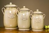 Avignon Tuscan Large Potato, Flour, Beans Covered Jars