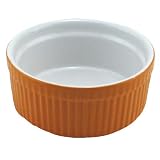 BIA Cordon Bleu 10-Ounce Individual Souffle, Set of 4, Two-Tone Curry/White
