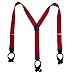 CTM® Mens Elastic Button End Dress Suspenders (Tall Available)