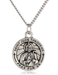 Saint Jude Pendant Necklace, 20"