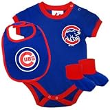 Set Cubs Triple Play Bib n Booties