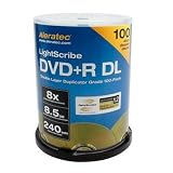 Aleratec DVD+R DL Double Layer 8x LightScribe V1.2 Duplicator Grade - 100 Pack (300120)