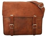 Leder Umhängetasche Vintage Laptoptasche Ledertasche Uni Schule Beruf Aktentasche A4- Ordner U15