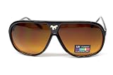 Aviator Pilot Vintage Retro Horse Blue Buster Lens Sunglasses A21bb