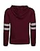Choies Women Alien Print Striped Sleeve Drawstring Pullover Sweatshirt Hoodie