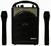Hisonic HS122B-H2 40-Watt Rechargeable & Portable PA System with Built-in Dual Wireless Microphones, BLACK image 3