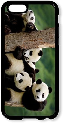 LYNNART Iphone 6 Case Cute Panda Hugging On A Tree Phone Hard Case For Iphone 6 4.7 Inch PC Black Phone Case
