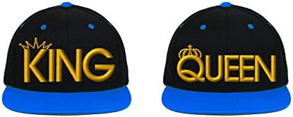 King & Queen, Couple Matching, Snapback Hats 9 Colors