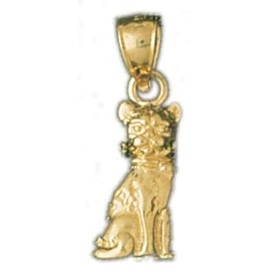 Cheap Girls Jewelry Dazzlers Solid 14k Gold 3 Dimensional Cat Charm Pendant Available in three colors from jewelsberry (weights: 2.5 grams only) For Sale