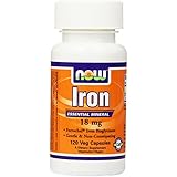 Now Foods Iron 18mg Ferrochel, Veg-capsules, 120-Count
