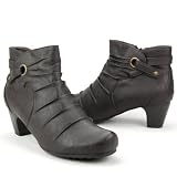 Produkt-Bild: Damen Winter Stiefelette, Faltenoptik, gef&uuml;ttert, dunkelbraun