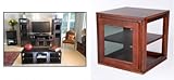 Glass Door Cube - Merlot - 18" x 18 x 18" (Merlot) (18"H x 18"W x 18"D)