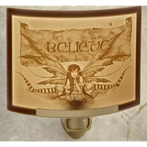 Believe Fairy Porcelain Lithophane Night Light Design By Amy Brown by 