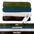 Sunbeam Microplush Heated Throws, Color Seashell (807930)