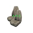 Set of 2 Universal-fit Animal Print Front Bucket Seat Cover - Cheetah