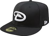 Arizona Diamondbacks Black with White 59FIFTY Fitted Cap