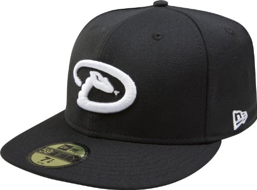 Arizona Diamondbacks Black with White 59FIFTY Fitted Cap