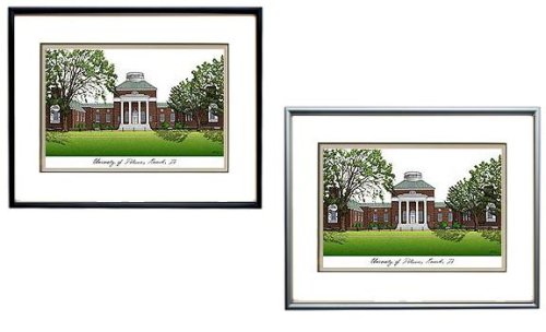 University of Delaware Undergrad Framed Collegiate Campus Lithograph