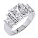 Bridal jewelry sterling silver cz diamond engagement ring