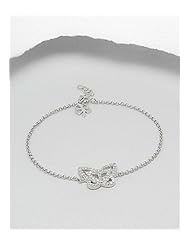 Butterfly CZ Bracelet In 92.5 Sterling Silver