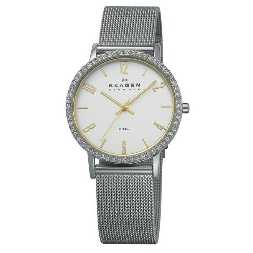 Skagen Women's 922SGS Denmark Silver White Dial Watch