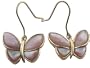 Pink Mother Of Pearl Pure Butterfly Earrings, 14k Gold