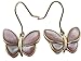 Pink Mother Of Pearl Pure Butterfly Earrings, 14k title=