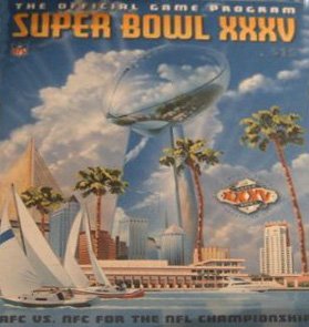 Baltimore Ravens vs. New York Giants Football Super Bowl XXXV - 35th - Official Game Program - AFC vs. NFC for the NFL Title - 2001