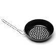 Charcoal Companion Non-Stick Round Grilling Wok with Folding Handle