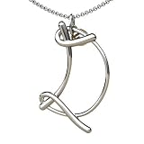 Sterling Silver & 14K Gold Script Initial D Pendant with chain