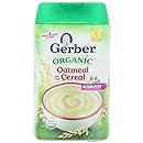Gerber Organic Oatmeal Baby Cereal, 8 Ounce (Pack of 6)