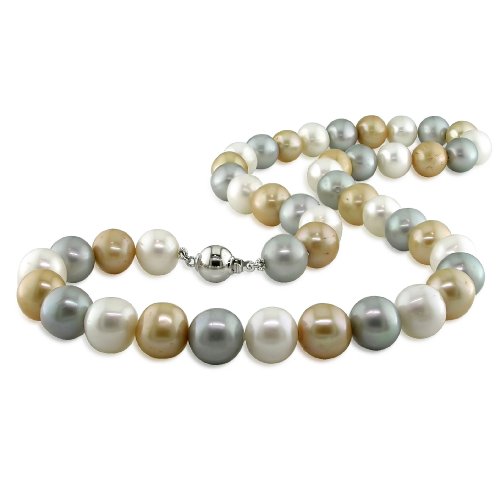 10-11mm Cultured Freshwater Multi-Color Pearl Necklace, 18\