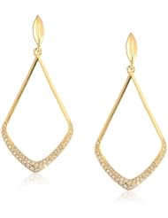 Vince Camuto Gold and Crystal Drop Earrings
