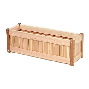 30 Western Red Cedar Wood Garden Planter Box Container by visiondecor Furniture