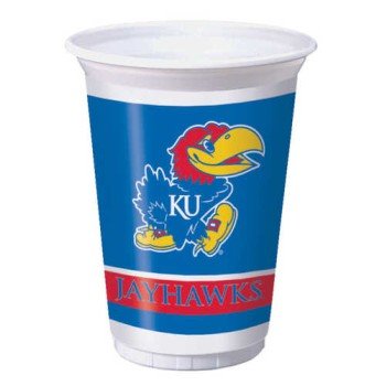 Creative Converting Kansas Jayhawks Printed 20 Oz. Plastic Cups (8 Count)