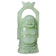 Hand-Carved Chinese Jade Buddha Prosperity Figurine