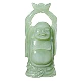 Hand-Carved Chinese Jade Buddha Prosperity Figurine