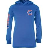 Chicago Cubs Woman's Old School Knit Hooded Tee by College Concepts