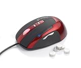 Produkt-Bild: Verbatim Rapier V2 8 Tasten USB Laser Gaming Maus schnurgebunden 3200dpi schwarz-rot zzgl. 2 USB Verl&auml;ngerungskabel A/A 1m