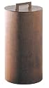 Wäschekorb aus Holz mit Lederdeckel Durchmesser inmm 30cm, Ausführung: zebrano