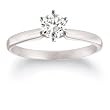 Platinum Round Solitaire Diamond Engagement Ring (1/2 ct, G-H Color, VS2 Clarity)