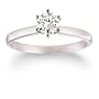 Platinum Round Solitaire Diamond Engagement Ring (1/2 ct, G-H Color, VS2 Clarity)