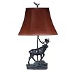 Elk Table Lamp in Antique Bronze