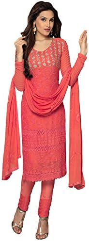 Whatshop Women's Fashionable Bollywood Salwar Kameez Buy Online Free Size Red
